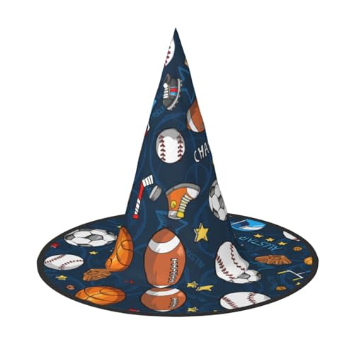 jingong Sport-Baseball-Spiel-Druck, Halloween-Hut, 3er-Set, geeignet für Familien-Mottopartys, Hofdekoration, Karnevalspartys von jingong