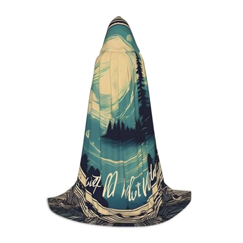 jingong Stilvoller Kapuzenumhang mit Aufschrift "Not All Who Wander Are Lost", für Damen und Herren, passend für Karneval, Cosplay von jingong