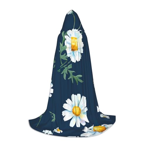 jingong Stilvoller Kapuzenumhang mit Gänseblümchen-Druck, übergroßer Hut, Umhang für Damen und Herren, passend für Karneval, Cosplay jingong Stilvoller Kapuzenumhang mit Gänseblümchen-Druck, übergroßer Hut, Umhang für Damen und Herren, passend für Karneval, Cosplay von jingong