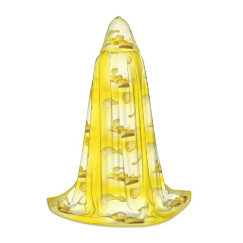 jingong Stilvoller Kapuzenumhang mit Kartoffelchips, übergroßer Hut für Damen und Herren, passend für Karneval, Cosplay jingong Stilvoller Kapuzenumhang mit Kartoffelchips, übergroßer Hut für Damen und Herren, passend für Karneval, Cosplay von jingong