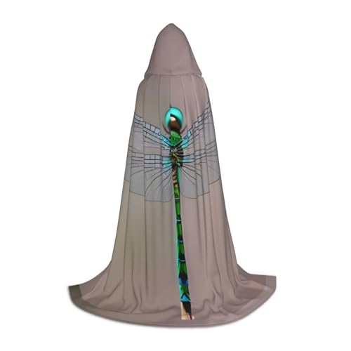 jingong Stilvoller Kapuzenumhang mit Libellen-Druck, übergroßer Hut für Damen und Herren, passend für Karneval, Cosplay jingong Stilvoller Kapuzenumhang mit Libellen-Druck, übergroßer Hut für Damen und Herren, passend für Karneval, Cosplay von jingong