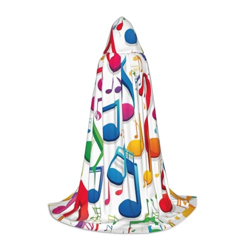 jingong Stilvoller Kapuzenumhang mit Musiknoten, 1 Druck, übergroßer Hut, Umhang für Damen und Herren, passend für Karneval, Cosplay jingong Stilvoller Kapuzenumhang mit Musiknoten, 1 Druck, übergroßer Hut, Umhang für Damen und Herren, passend für Karneval, Cosplay von jingong