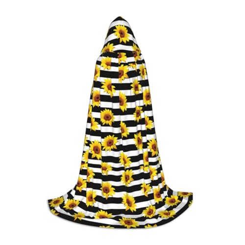 jingong Stilvoller Kapuzenumhang mit Sonnenblumen-Druck, übergroßer Hut, Umhang für Damen und Herren, passend für Karneval, Cosplay jingong Stilvoller Kapuzenumhang mit Sonnenblumen-Druck, übergroßer Hut, Umhang für Damen und Herren, passend für Karneval, Cosplay von jingong