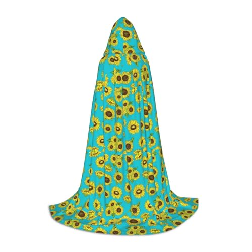 jingong Stilvoller Kapuzenumhang mit Sonnenblumen-Motiv, übergroßer Hut für Damen und Herren, passend für Karneval, Cosplay jingong Stilvoller Kapuzenumhang mit Sonnenblumen-Motiv, übergroßer Hut für Damen und Herren, passend für Karneval, Cosplay von jingong