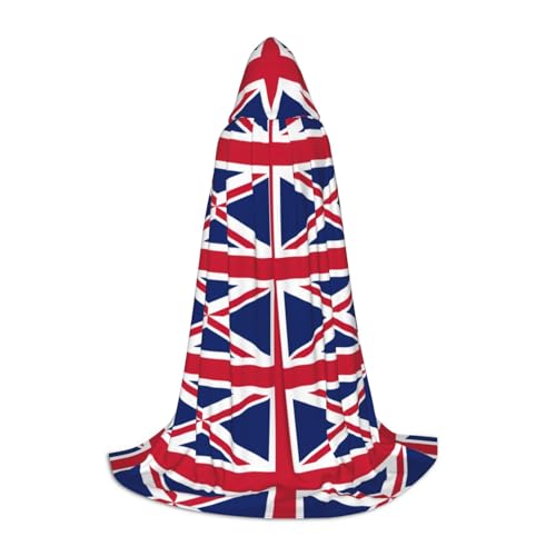 jingong Stilvoller Kapuzenumhang mit britischer Flagge, übergroßer Hut, Umhang für Damen und Herren, passend für Karneval, Cosplay jingong Stilvoller Kapuzenumhang mit britischer Flagge, übergroßer Hut, Umhang für Damen und Herren, passend für Karneval, Cosplay von jingong