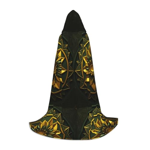 jingong Stilvoller Kapuzenumhang mit geometrischem Blumenmuster – übergroßer Hut für Damen und Herren, passend für Karneval, Cosplay jingong Stilvoller Kapuzenumhang mit geometrischem Blumenmuster – übergroßer Hut für Damen und Herren, passend für Karneval, Cosplay von jingong