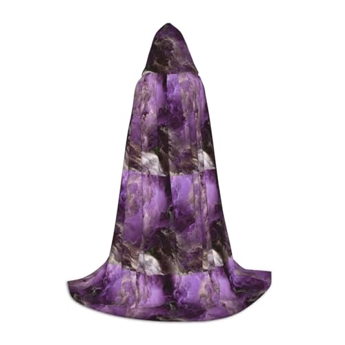 jingong Stilvoller Kapuzenumhang mit violettem Galaxie-Druck, übergroßer Hut für Damen und Herren, passend für Karneval, Cosplay jingong Stilvoller Kapuzenumhang mit violettem Galaxie-Druck, übergroßer Hut für Damen und Herren, passend für Karneval, Cosplay von jingong