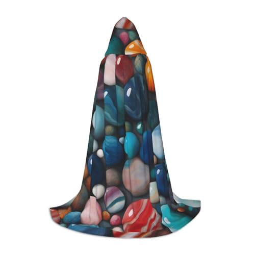 jingong Stilvoller Umhang mit Kapuze und farbigem Marmor-Druck, übergroßer Hut für Damen und Herren, passend für Karneval, Cosplay jingong Stilvoller Umhang mit Kapuze und farbigem Marmor-Druck, übergroßer Hut für Damen und Herren, passend für Karneval, Cosplay von jingong
