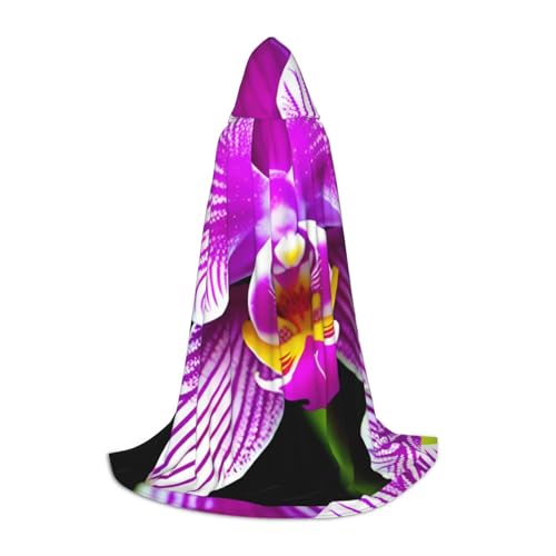 jingong Stylischer Umhang mit Kapuze und Orchideen-Blumendruck, übergroßer Hut, Umhang für Damen und Herren, passend für Karneval, Cosplay jingong Stylischer Umhang mit Kapuze und Orchideen-Blumendruck, übergroßer Hut, Umhang für Damen und Herren, passend für Karneval, Cosplay von jingong