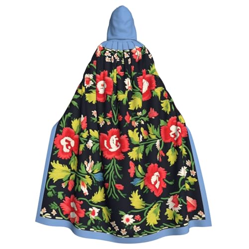 jingong Ukrainischer Stickerei-Stil Rose Kapuzenumhang Party Dekoration Umhang für Karneval Cosplay Kostüme Maskerade und Themenpartys jingong Ukrainischer Stickerei-Stil Rose Kapuzenumhang Party Dekoration Umhang für Karneval Cosplay Kostüme Maskerade und Themenpartys von jingong