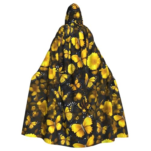 jingong Umhang mit Kapuze, gelbe Blumen, Schmetterlinge, Party-Dekoration, Umhang für Karneval, Cosplay, Kostüme, Maskerade und Themenpartys jingong Umhang mit Kapuze, gelbe Blumen, Schmetterlinge, Party-Dekoration, Umhang für Karneval, Cosplay, Kostüme, Maskerade und Themenpartys von jingong