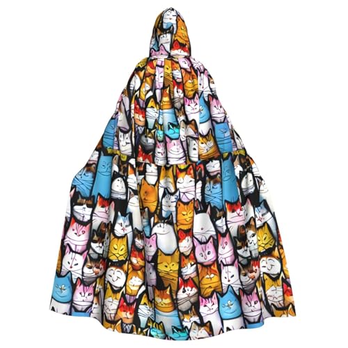 jingong Umhang mit Kapuze und Cartoon-Katzen, Party-Dekoration, Umhang für Karneval, Cosplay, Kostüme, Maskerade und Themenpartys jingong Umhang mit Kapuze und Cartoon-Katzen, Party-Dekoration, Umhang für Karneval, Cosplay, Kostüme, Maskerade und Themenpartys von jingong
