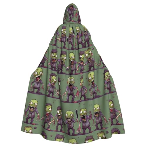 jingong Viele Zombie-Druck Eleganter Kapuzenumhang Übergroßer Kapuzenumhang mit Fliege für Halloween, Kostümpartys, Rollenspiele jingong Viele Zombie-Druck Eleganter Kapuzenumhang Übergroßer Kapuzenumhang mit Fliege für Halloween, Kostümpartys, Rollenspiele von jingong