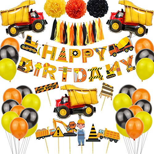 jiuzcare Bagger Geburtstag Deko 54pcs Baustelle Party Dekoration Kindergeburtstag Truck Luftballons Bau Dekorationen Happy Birthday Banner Folienballons Geburtstagsdeko Jungen Baufahrzeug Luftballon jiuzcare Bagger Geburtstag Deko 54pcs Baustelle Party Dekoration Kindergeburtstag Truck Luftballons Bau Dekorationen Happy Birthday Banner Folienballons Geburtstagsdeko Jungen Baufahrzeug Luftballon von jiuzcare
