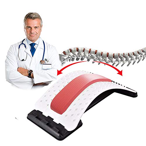 jiuzcare Nacken Dehnen Neck Corrector Schulter Relaxer Nackenstrecker Neckcrack OrthopäDisch RüCkendehner Haltungskorrektur Es Gibt 3 Einstellungsgetriebe, 60 ErhöHte Zervikale MassagegeräT, Red von jiuzcare