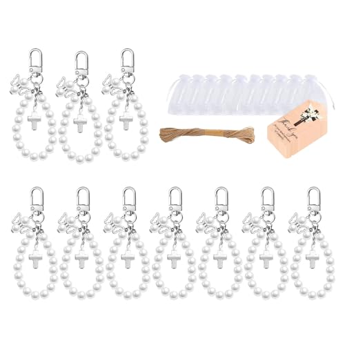 jojnsha 10 Sets Kreuz-Schlüsselanhänger mit Perlen und transparenten Organza-Beuteln für Taufe, Babyparty, Hochzeit, Event, Kreuze, Schlüsselanhänger, Großpackung Hochzeit jojnsha 10 Sets Kreuz-Schlüsselanhänger mit Perlen und transparenten Organza-Beuteln für Taufe, Babyparty, Hochzeit, Event, Kreuze, Schlüsselanhänger, Großpackung Hochzeit von jojnsha