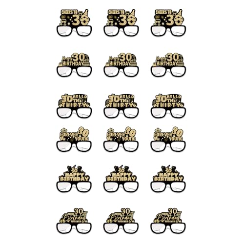 jojnsha 18pcs Paper Eyewears Für Geburtstagsfeier Handgefertigte Brillen Stilvolle Fotokabinen Requisiten Elegante Soziale Veranstaltung Dekorationen Festives Partybrille von jojnsha