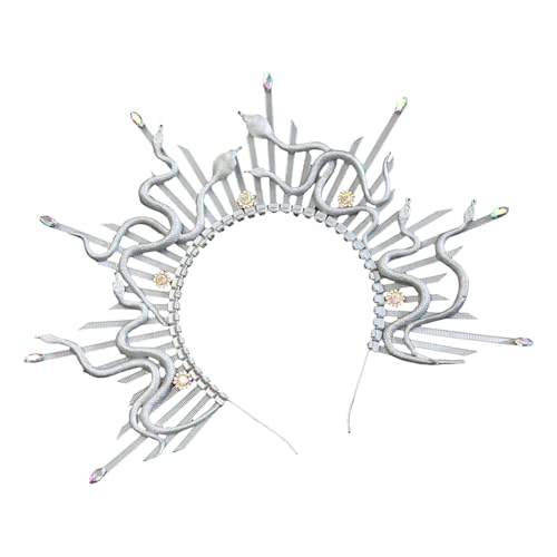 jojnsha Elegantes Schlangenkopf-Kronen-Stirnband, Party-Accessoire, modisches Haarteil, geeignet für einen stilvollen und geheimnisvollen Look jojnsha Elegantes Schlangenkopf-Kronen-Stirnband, Party-Accessoire, modisches Haarteil, geeignet für einen stilvollen und geheimnisvollen Look von jojnsha
