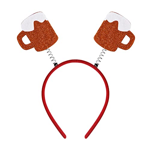 jojnsha Oktoberfest Widget Bier-Stirnband, schöne Haarreif, Haarbänder, Kopfbedeckung, Party, Foto-Requisite, Geschenke, Oktoberfest, Bier-Stirnbänder für Herren von jojnsha