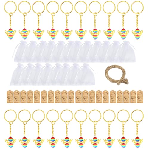jojnsha Tauf-Partyzubehör, 20 Stück, Engel-Anhänger, Schlüsselanhänger, Organza-Beutel, Dankeschön, Geschenk-Boxen für Babyparty, Event, Engelsparty-Boxen jojnsha Tauf-Partyzubehör, 20 Stück, Engel-Anhänger, Schlüsselanhänger, Organza-Beutel, Dankeschön, Geschenk-Boxen für Babyparty, Event, Engelsparty-Boxen von jojnsha