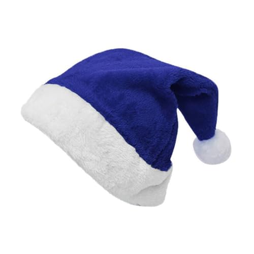 jojnsha Weihnachtsmütze aus weichem Plüsch, Weihnachtsmannmütze, Festival, Noel, Neujahrsgeschenk, Familie, Heimdekoration, weicher Winter, Büro von jojnsha