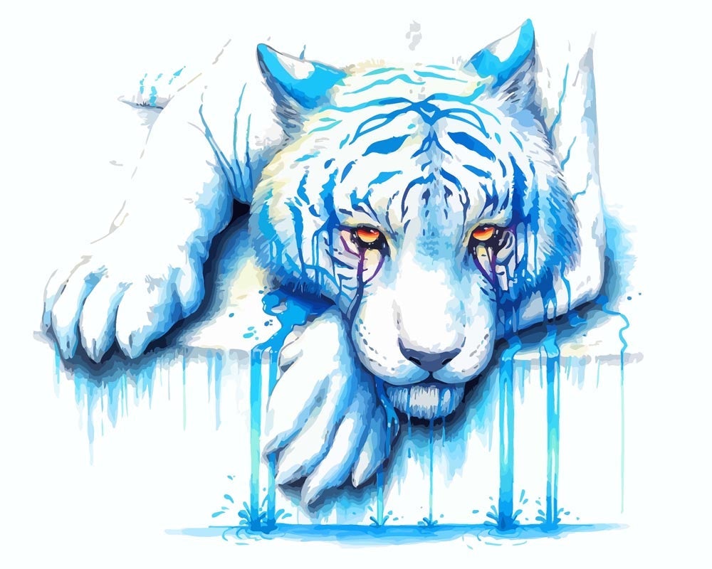 Malen nach Zahlen - Blaue Tränen - by jojoesart, ohne Rahmen Malen nach Zahlen - Blaue Tränen - by jojoesart, ohne Rahmen von jojoesart