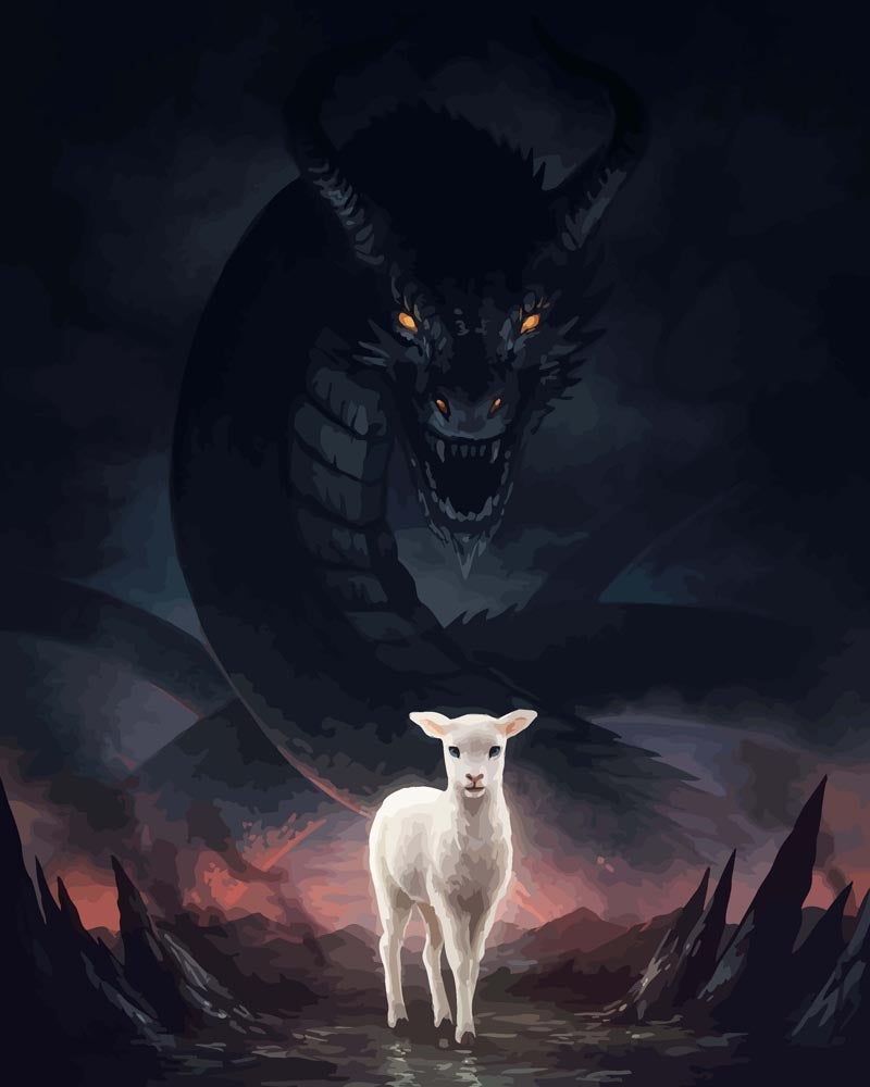 Malen nach Zahlen - Das Lamm und der Drache - by jojoesart, ohne Rahmen Malen nach Zahlen - Das Lamm und der Drache - by jojoesart, ohne Rahmen von jojoesart