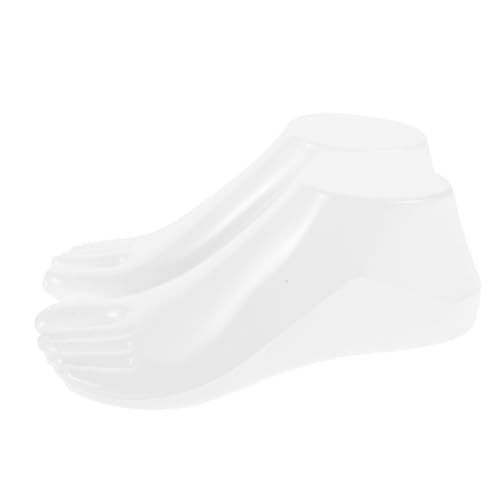 jojofuny 1 Paar Fußmodellständer Fußpuppe für Socken Fuß Schaufensterpuppe Schuh-Display-Basis Sockenhalterung Plastik Fuß Modell realistischer weiblicher Fuß Simulationsfußmodell Weiß von jojofuny