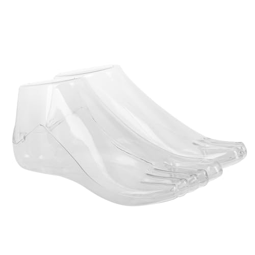 jojofuny 1 Paar Fußmodellständer Sockendisplay Schuhständer für Fotos Socken Frauen Anzeige Plastik-Fußmodell Schaufensterpuppen für Schuhe Sock Mannequin Schuh-Display-Basis Transparent von jojofuny