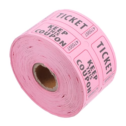 jojofuny 1 Rolle Los Tombola-Tickets Für Die Babyparty Eintrittskarten Für Veranstaltungen Klassenprämientickets Tickets Für Die Tombola Der Veranstaltung Rosa Doppeltes Offsetpapier von jojofuny