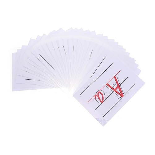 jojofuny 1 Satz Alphabet Lernkarten Für Manuskript Schreibkarten Mit Bunten Designs Pädagogisches Für Frühes Lernen Lehrer Hilfsmittel Für Vorschulkinder Plastifiziert 26 Stück von jojofuny