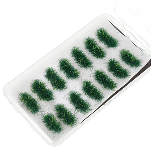 jojofuny 1 Schachtel Statische Grasbüschel Miniatur Modellbau Gras Tufts Langlebiges Kunststoff Material Natürliche Farbtöne DIY Landschaftsmodell Geeignet für Modelleisenbahn Sandtisch von jojofuny