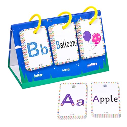 jojofuny 1 Set Frühpädagogische Buchstabenkarten Englische Lernkarten Erste Kognitive Lernkarten Lernkarten Tragbare Kinderspielzeug Lernkarten Kindergarten Spielkarten Aus Kunststoff von jojofuny