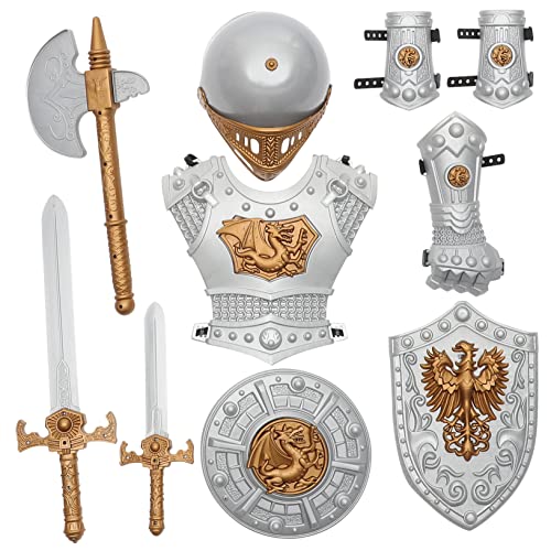 jojofuny 1 Set Ritteranzug Für Jungen Römisches Kostüm Kinderanzüge Für Jungen Ritter-Cosplay-Kostüm Reiterkleidung Ritterrüstung Ritterkostüm Für Jungen Cosplay Partykostüm von jojofuny