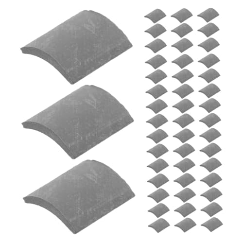 jojofuny 100 Stück Mikrolandschaftssimulationssteine Mini -Fliesen für Handwerk Mini-Dachziegel mini ziegelsteine puppenhaus zubehör gefälschte Dachziegel Puppenhausdekoration Ton Grey von jojofuny