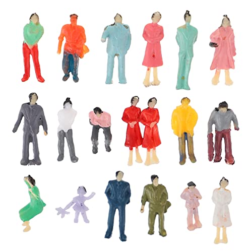 jojofuny 100Stücke Maßstab Landschaftsmodell Figuren Dekoration Für Mikrolandschaften Und Puppenhäuser von jojofuny