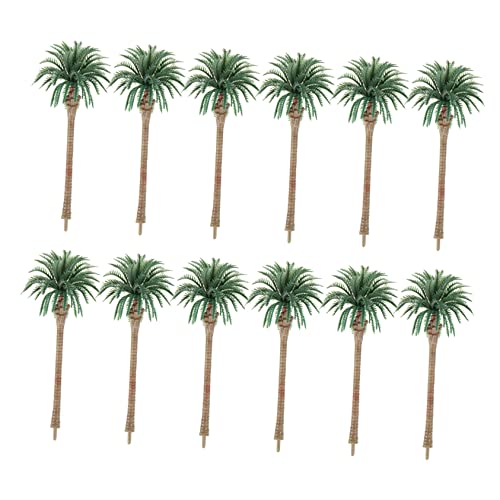 jojofuny 12 Stück Kokosnussbaum Künstliche Baumdekoration Mini Landschaftsdekoration Künstlicher Baum Mikro Landschaftsschmuck Baummodell Mini Baumschmuck Simulation von jojofuny