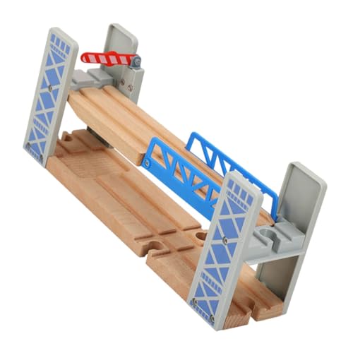 jojofuny 1Satz Holzspielzeug Eisenbahnset Mit Brücke DIY Bahngleis Für Ab Jahren Kompatibel Mit Anderen Holzspielzeugen Fördert Kreativität Und Lernspaß von jojofuny