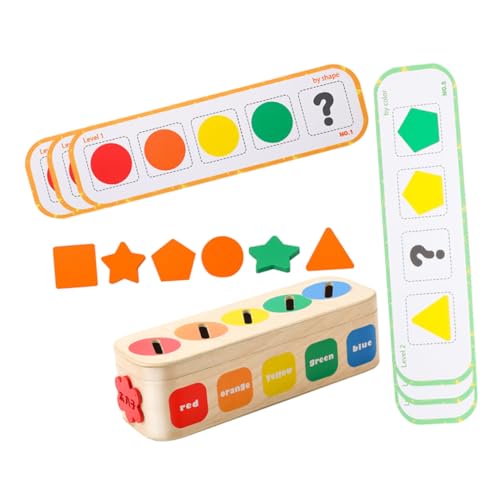 jojofuny 1Satz Holzspielzeug Geometrisches Sortierspielzeug Für Vorschulkinder Lernspiel Motorischen Fähigkeiten Und Logischem Formen von jojofuny