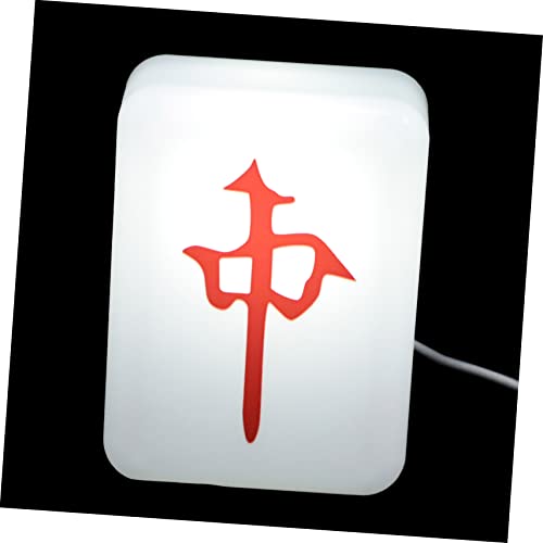 jojofuny 2 STK Nachtlicht wiederaufladbare Nachtlampe Mahjong-Desktop-Ornament Dekor wiederaufladbares Mahjong-Licht Mahjong-Lampenverzierung Haushalt Szenenbeleuchtung Nachttischlampe von jojofuny