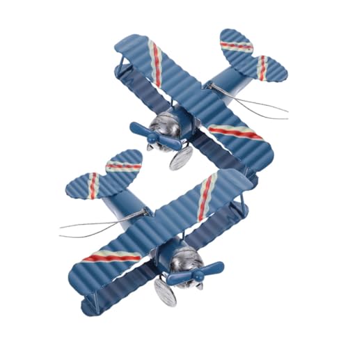 jojofuny 2 Stück Doppeldeckermodell Flugzeug Mini klein Metallhandwerk Wohnkultur Desktop-Ebene Eisen Blue jojofuny 2 Stück Doppeldeckermodell Flugzeug Mini klein Metallhandwerk Wohnkultur Desktop-Ebene Eisen Blue von jojofuny