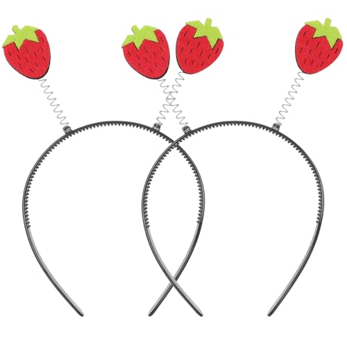 jojofuny 2 Stück Erdbeeren Haarschmuck Kinder: Früchte Erdbeeren Stirnband für Osterparty Geburtstag Party - Lustiges Kopfschmuck für Kinder im Alter von 4-12 Jahren jojofuny 2 Stück Erdbeeren Haarschmuck Kinder: Früchte Erdbeeren Stirnband für Osterparty Geburtstag Party - Lustiges Kopfschmuck für Kinder im Alter von 4-12 Jahren von jojofuny