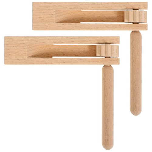 jojofuny 2 Stück Holzratschen, Lernspielzeug, Handpercussion für Kinder, 15 x 15 x 1,4 cm jojofuny 2 Stück Holzratschen, Lernspielzeug, Handpercussion für Kinder, 15 x 15 x 1,4 cm von jojofuny