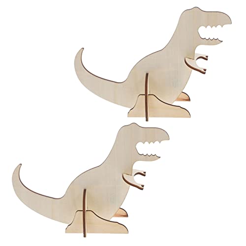 jojofuny 2 Stück Teiliges Dinosaurier Holzpuzzle DIY Montage Modell aus Glattem Holz Kindersicheres Zusammenbau Bemalbarer Holzbausatz für Kreative für Geburtstag und Festival jojofuny 2 Stück Teiliges Dinosaurier Holzpuzzle DIY Montage Modell aus Glattem Holz Kindersicheres Zusammenbau Bemalbarer Holzbausatz für Kreative für Geburtstag und Festival von jojofuny