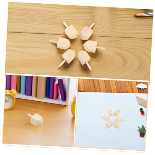jojofuny 20stücke Unbemalte Hölzerne Chanukka-Dreidel Traditionelle Handwerkliche Holzspielzeuge Aus Holz Dreidel-Spielzeug Für Junge Mädchen Und Bastelspielzeug Für von jojofuny