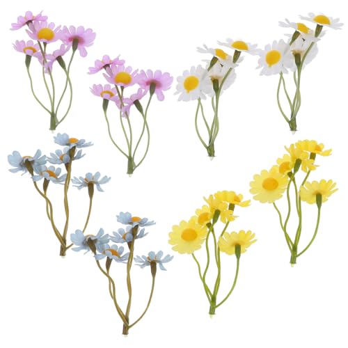 jojofuny 20Stücke Mini Künstliche Seidenblumenstrauß Künstliche Wildblumen Und Sandtisch Und Heimdekorationen Mini Dekoblumen von jojofuny