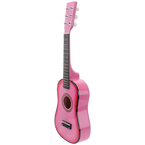 jojofuny 23 Zoll Kindergitarre 6-Saitige Kleine Gitarre Anfängergitarre Frühes Lernen Folk Akustikgitarre Für Kinder Kinder Musikinstrument Ab 3 Jahren (Rosa) von jojofuny