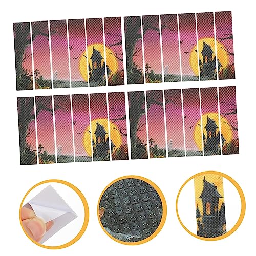 jojofuny 24 Blatt Pressure Relief Sticker Selbstklebende Bunte Stressabbau-Aufkleber mit Rauer Oberfläche Haptische Dekorstreifen zur Angstreduzierung für Büro Zuhause und von jojofuny