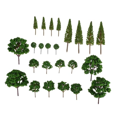 jojofuny 24 Stück Mikrolandschaftssimulationsbaum Bäume basteln Landschaftsbaum Mini-Modellbäume Mini-Landschaftsbäume Mini-Szenenzubehör-Modellbäume Miniatur-Modellbäume Plastik von jojofuny
