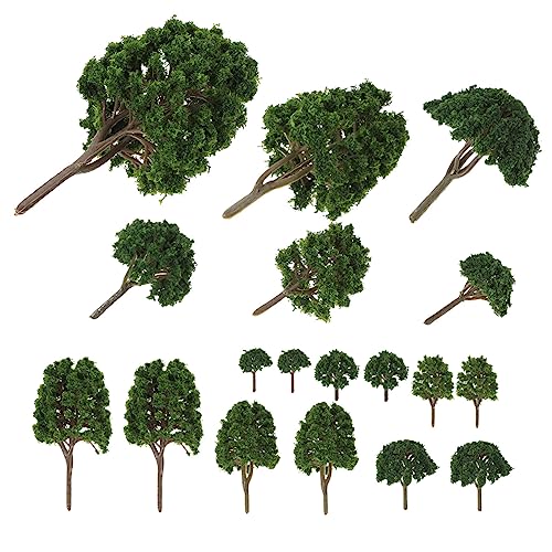 jojofuny 24 Stück Teiliges Set Künstliche Bäume für Landschaftsmodellbau DIY Miniaturbaum Dekoration für Sandtisch und Mikro Landschaften von jojofuny